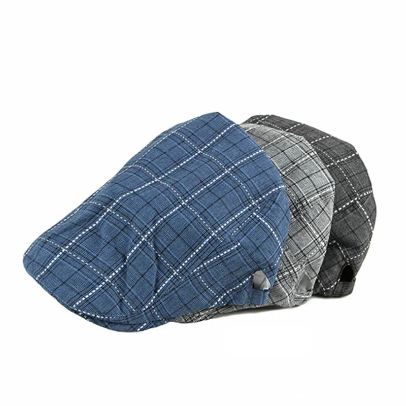 Fibonacci Spring Summer Fashion Newsboy Caps women's men's beret hats for men top quality grid flat caps | Аксессуары для