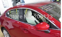 upper window frame cover trim for mazda 3 axela m3 2014 2015 2016 2017 2018 4door 5door 4 pcs