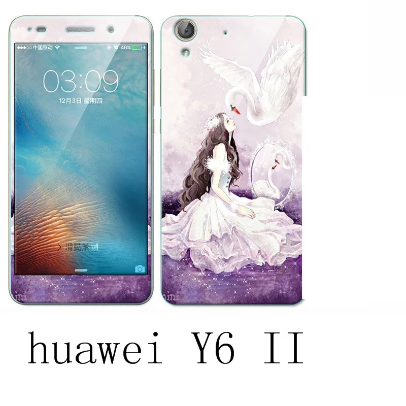 Чехол для huawei y6 ii 360 градусов защитный чехол из ТПУ + цветной Интегрированный