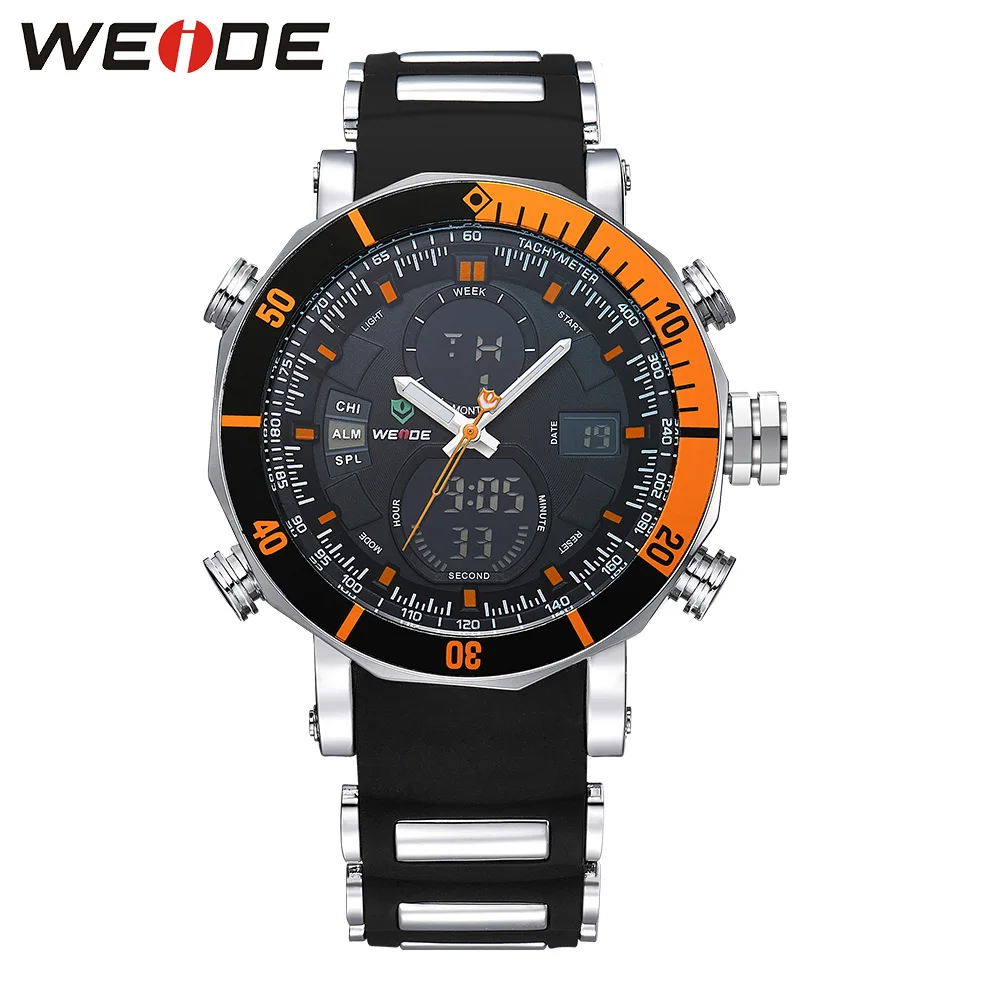 Weide luxury brand автоматические цифровые часы кварцевые мужчины спорт электронные