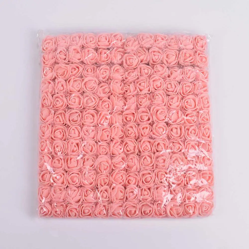 Flesh Pink 144 шт 2,5 см мини-поролоновая роза искусственный цветок букет разноцветная Роза Свадебные цветы украшения Скрапбукинг искусственный цветок Роза - Цвет: Flesh Pink