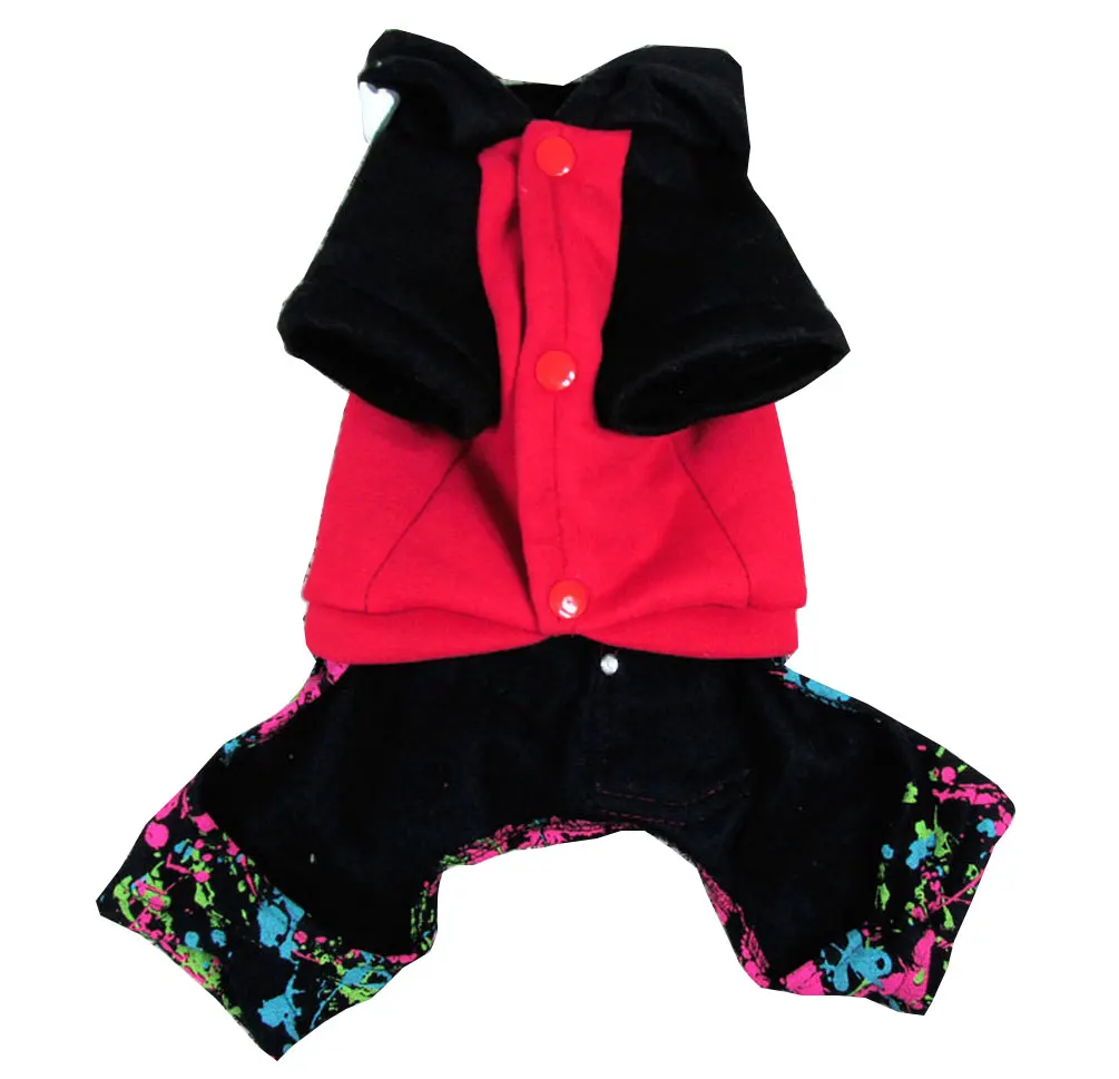 2017 Одежда для маленьких щенков женщин мужские джинсы в стиле панк комбинезоны с