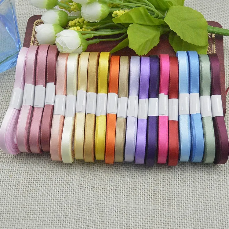 5pcs 6mm polyester ribbon webbing DIY Chrismas party wedding decoration gift accessory silk satin lace |
