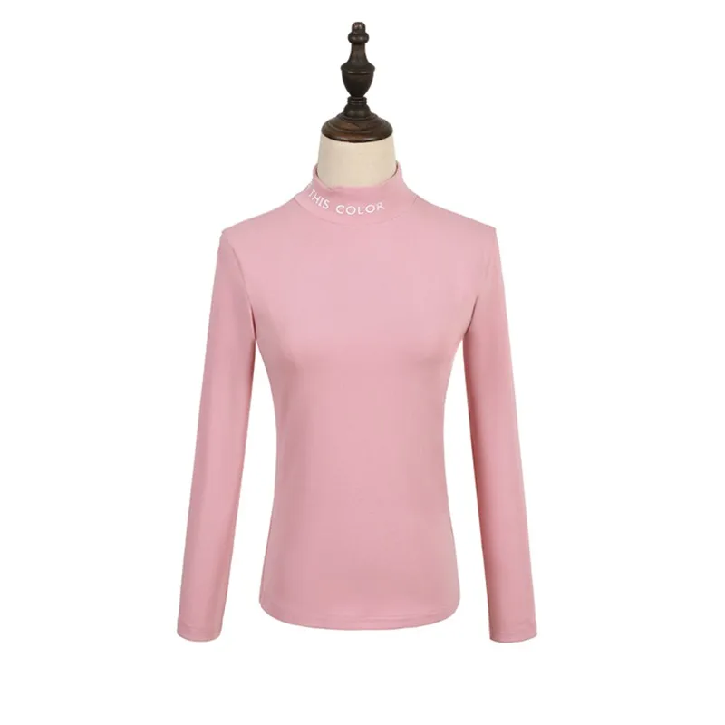 Pink YSK 215 GIGOGOU Женский пуловер с буквенным принтом, свитер, S-3XL, хлопок, мягкий, Осень-зима, трико, топы, женская одежда с длинным рукавом - Цвет: Pink YSK 215