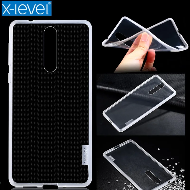 Ультратонкий Мягкий ТПУ чехол для Nokia 8 защитный на заднюю крышку Nokia8 прозрачный с