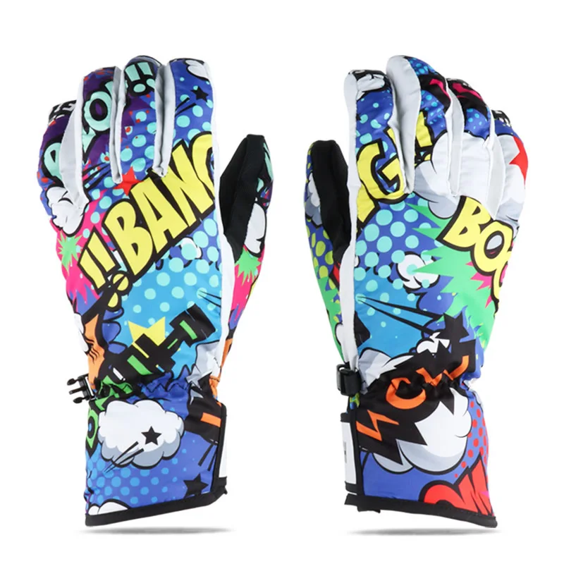 Брендовые новые зимние лыжные перчатки для мужчин и женщин ветрозащитные