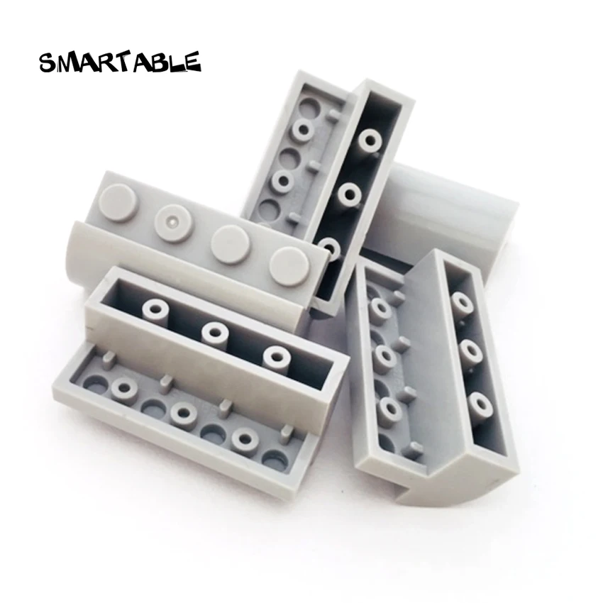 Smartable склон изогнутый 2x4x1 1/3 строительные блоки MOC части DIY обучающие игрушки