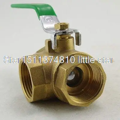 1 дюймовый латунный шаровой клапан с внутренней резьбой BSPP Т-образное