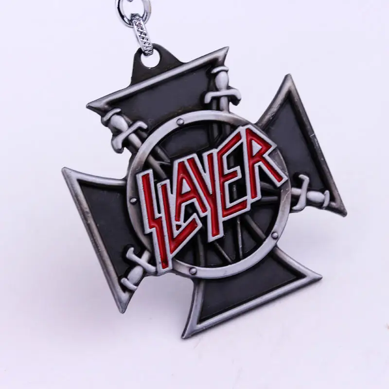 Горячая Мода музыкальная группа Slayer брелок винтажные металлические брелки