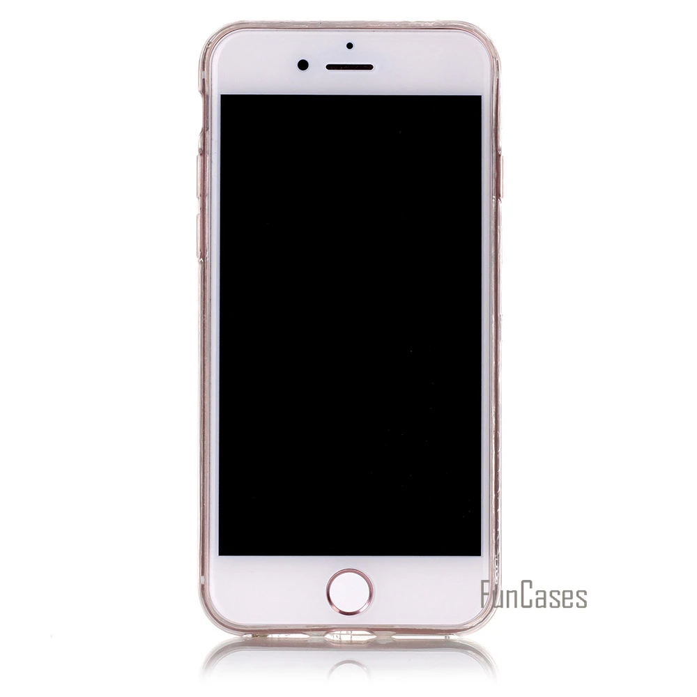 Чехол для iPhone 7 тонкий силиконовый мягкий ТПУ мраморный узор задняя крышка чехол