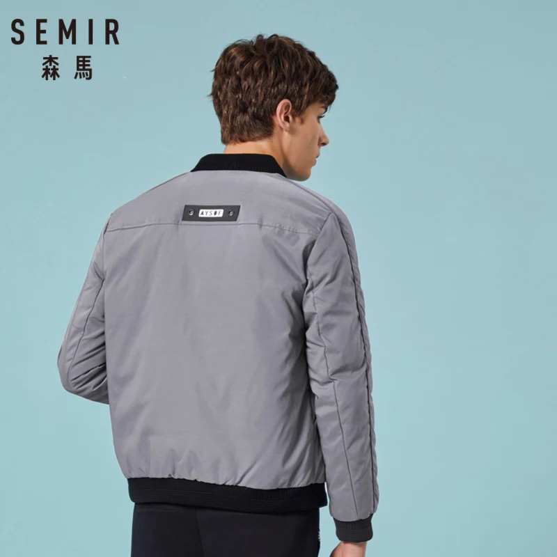 SEMIR мужская бейсбольная куртка с воротником вкладкой уличная полной молнией