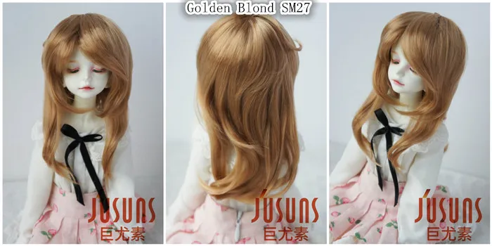 JD176 1/4 синтетические mohiar куклы парики длинные updo парик с хвостиками 7-8 дюймов игрушечный парик MSD кукла аксессуары