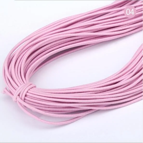 Light Pink as photo 5 ярдов, 2 мм, цветная круглая резинка для волос, Высококачественная эластичная резинка, эластичная линия, аксессуары для шитья «сделай сам», эластичный шнур - Цвет: Light Pink as photo