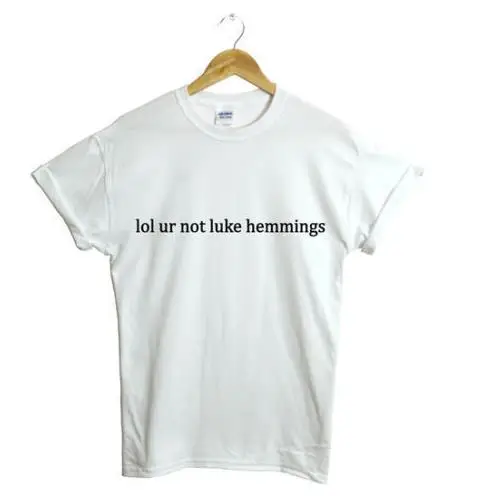 

LOL UR NOT HEMMINGS Letters Women T shirt Cotton Casual Funny Shirt For Lady Black White Top Tee Hipster Drop Ship Z-177