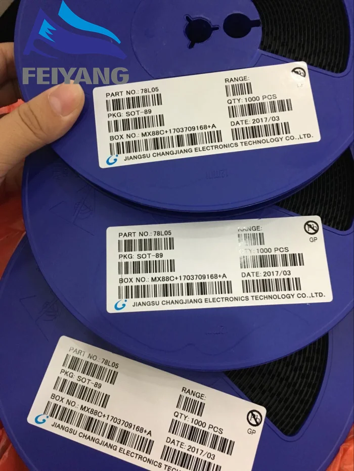 10 шт./лот в катушке 78L05 5V SOT 89 SMD Трехконтактный регулятор напряжения стабилизатор