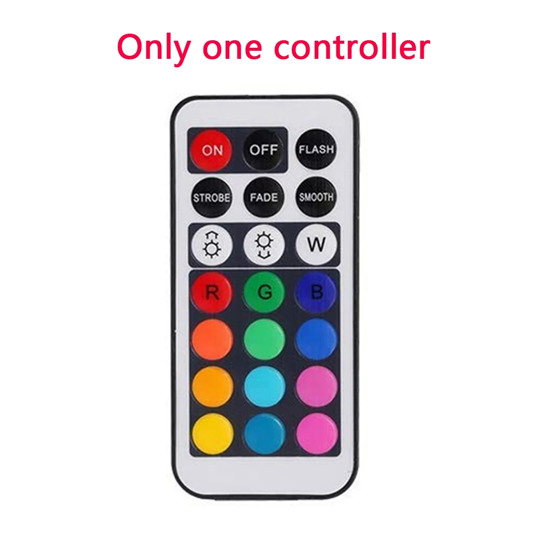 RGB 12 цветов Светодиодная подсветка под шкаф с регулируемой яркостью сенсорный датчик светодиодный светильник шайба s для шкафа закрытый шкаф лестница Прихожая Ночная лампа - Цвет: only the controller