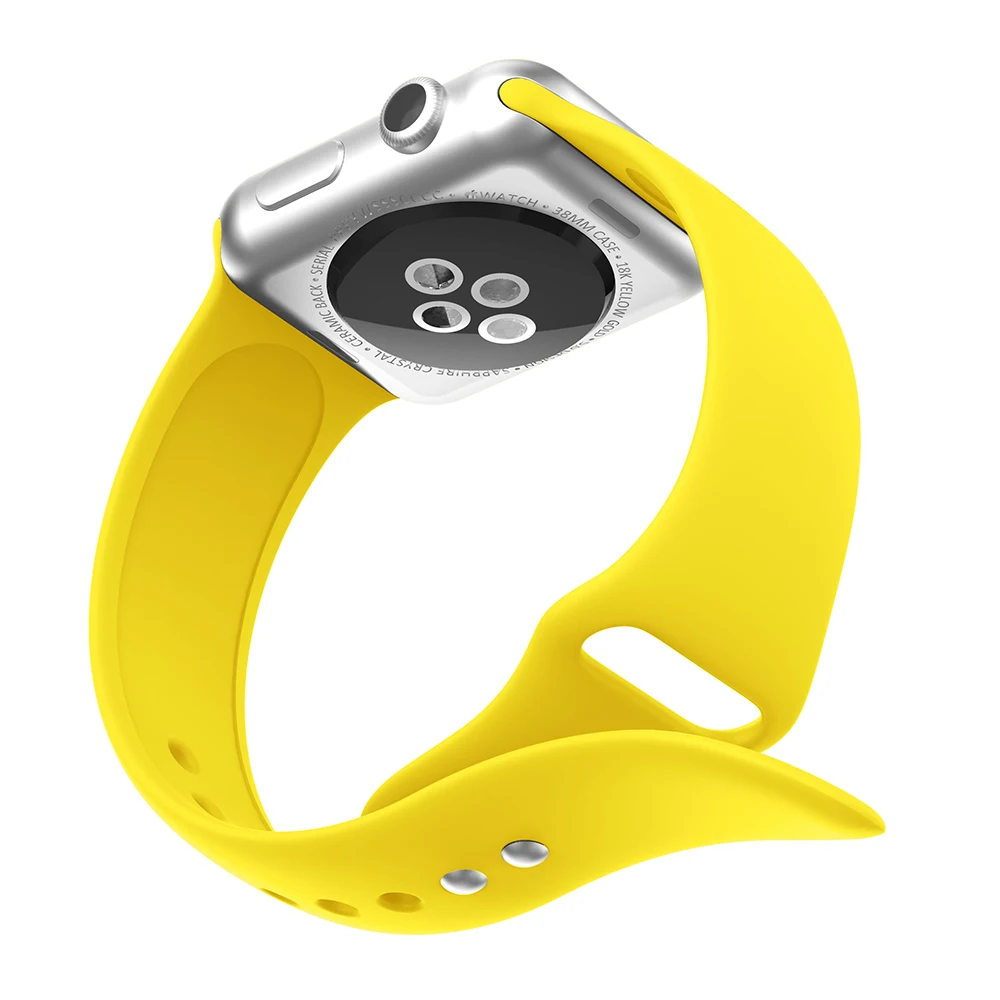 Мягкий силиконовый спортивный ремешок для Apple Watch 4 3 2 1 38 мм 42 мм полосы Классический ремешок для часов умный ремень для Iwatch серии 4 40 мм 44 мм
