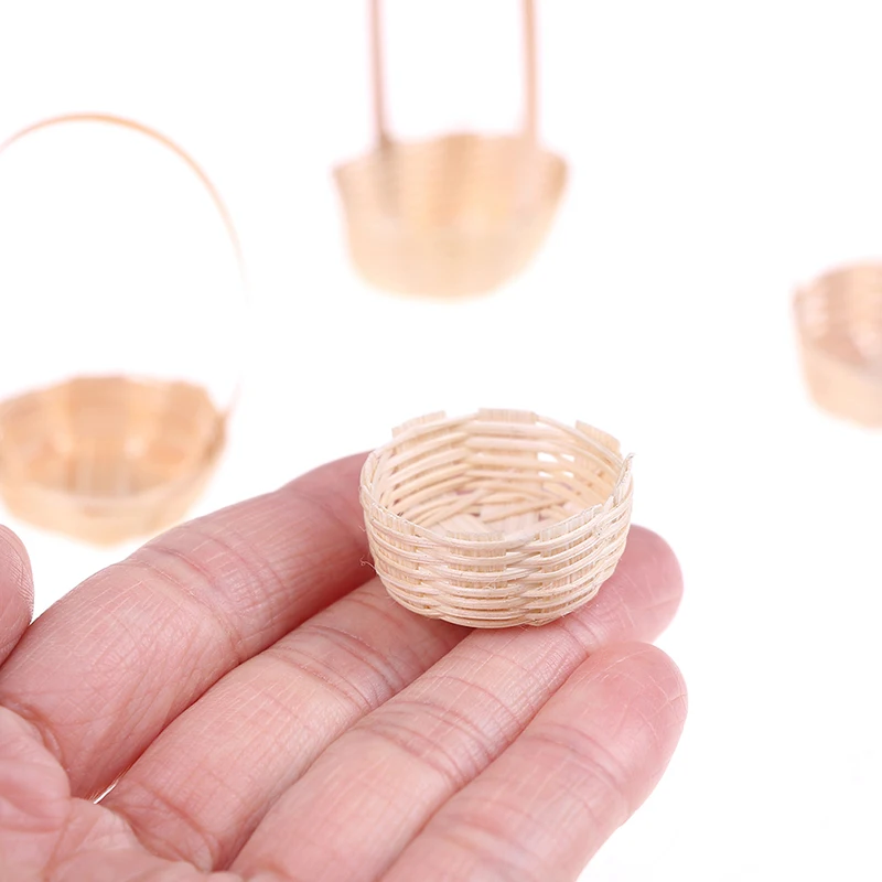 3 размера маленькая плетеная бамбуковая корзина ручной работы для хранения