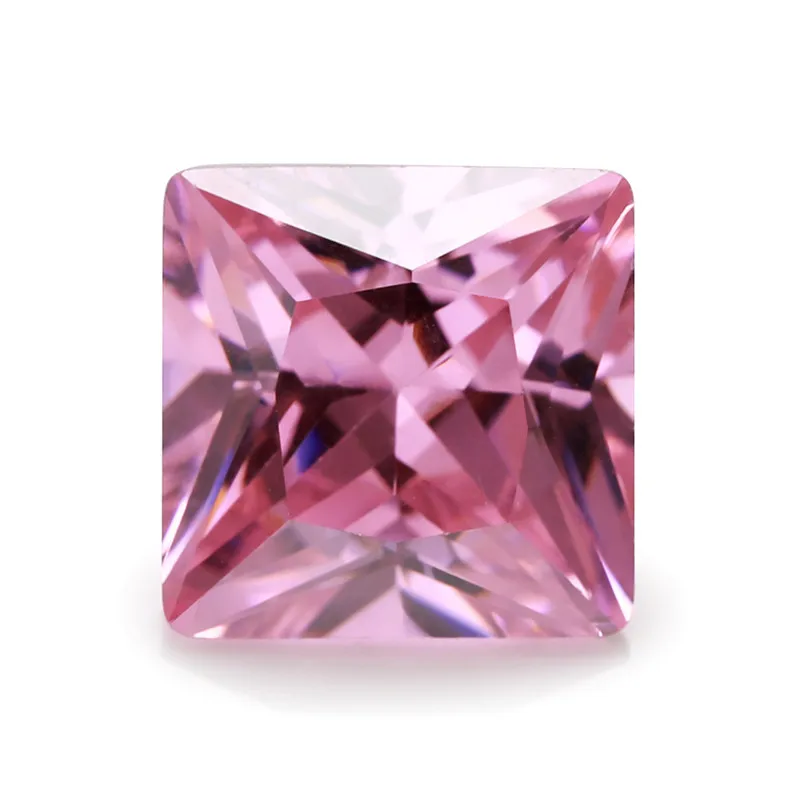 Pink Размер 1,5x1,5~ 12x12 мм квадратная форма Принцесса огранка 5A кубический цирконий камень белый розовый фиолетовый искусственные камни CZ камень для ювелирных изделий - Цвет: Pink