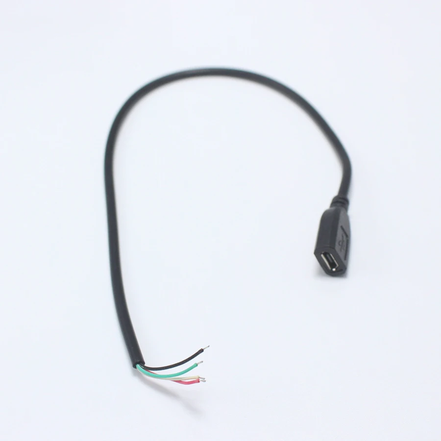 EClyxun 1 шт. Micro USB гнездовой Кабель питания 4 контактный V8 черный разъем для зарядки и