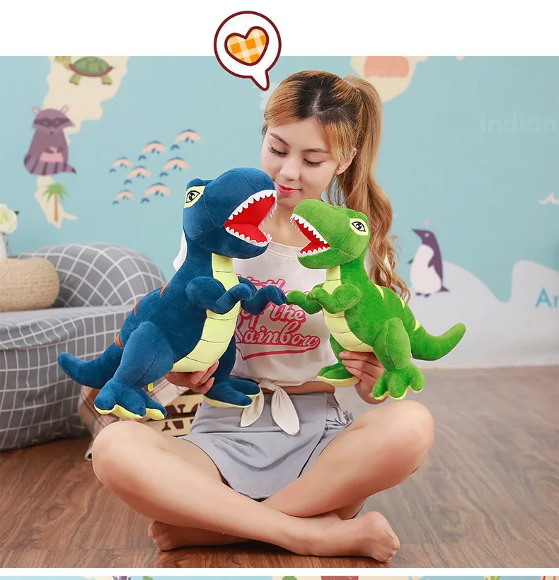1 шт. милый динозавр плюшевые игрушки Kawaii пушистый тираннозавр рекс подарки на день рождения для детей чучело Динозавр Дети Куклы для мальчиков