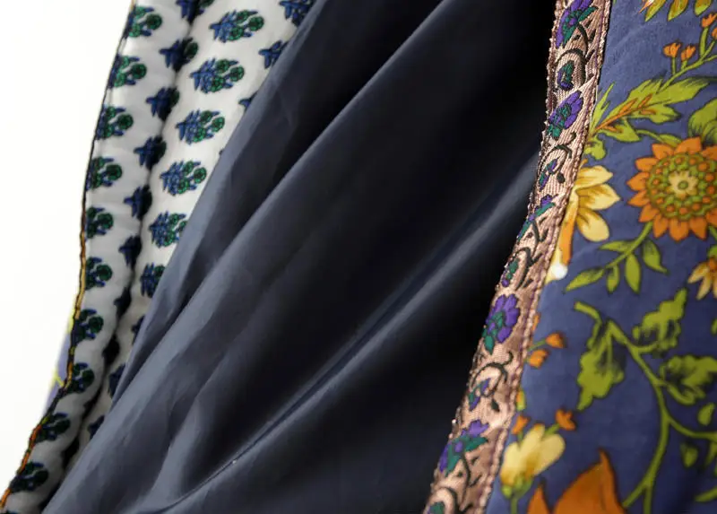 Осень / зима 2014 новый европейский мода уличный стиль цветочные мозаики в чистого