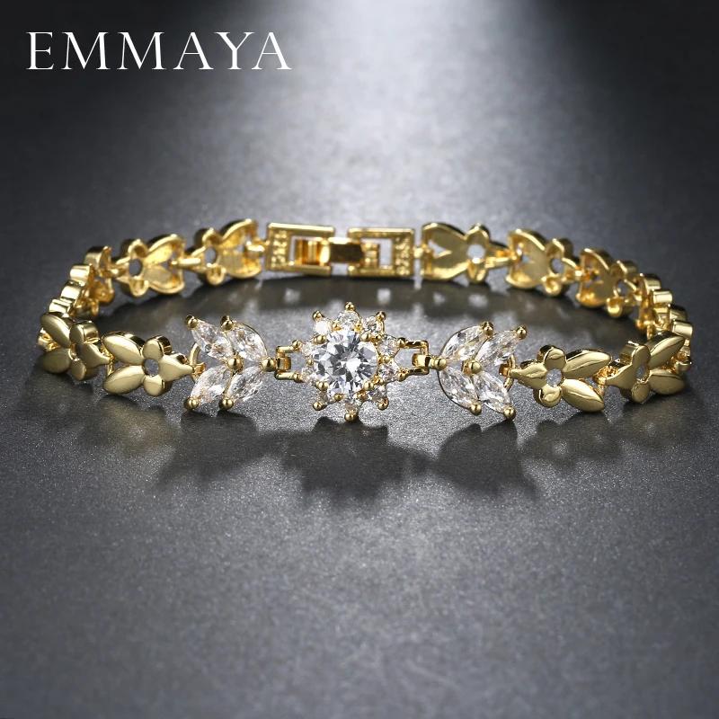 Новый Винтажный Браслет EMMAYA с цветами и зубцами Сияющие крошечные