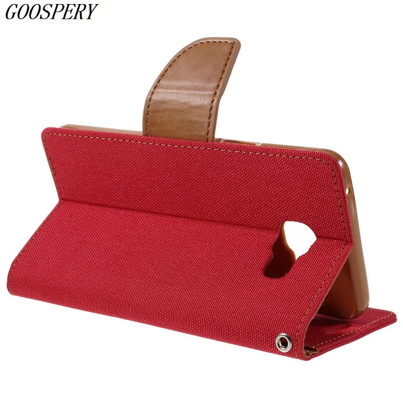 For Samsung Galaxy A5 2016 Case MERCURY GOOSPERY Canvas Leather Magnetic Flip Phone Cover for A510 | Мобильные телефоны и