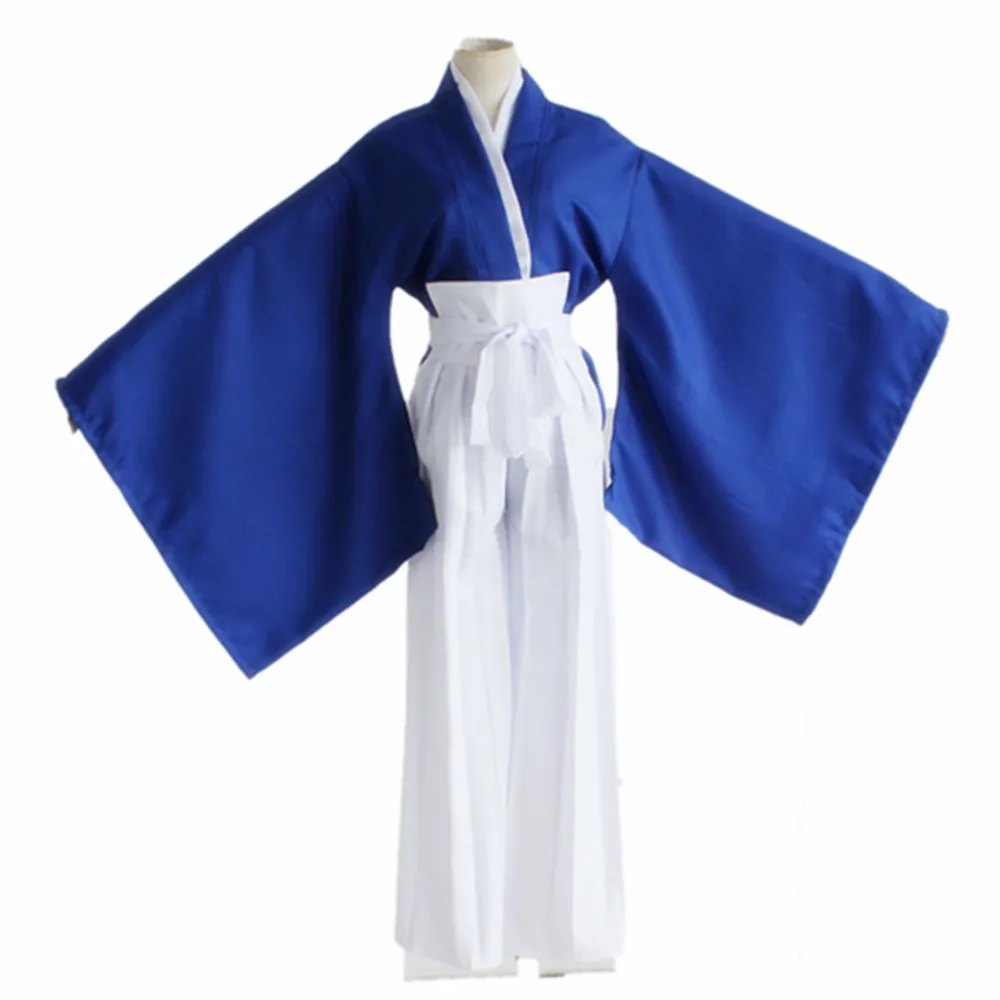 Новый аниме Rurouni Kenshin Himura Кимоно костюмы косплей синий полный набор Kendo Униформа