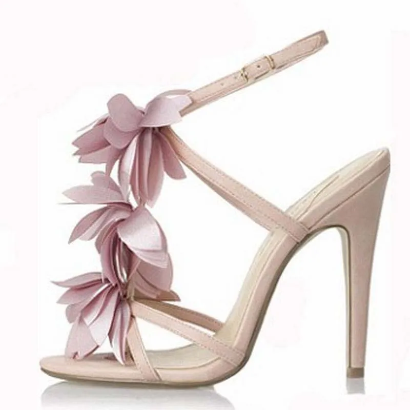 Лидер продаж атласные сандалии гладиаторы на высоком каблуке цвет розовый