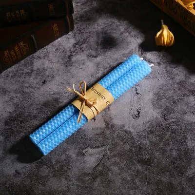 2x20cm Превосходное качество, натуральный пчелиный воск, свечи, разветвленные свечи, ручная работа, разноцветная Свеча для ужина при свечах, украшение для дома, свадьбы - Цвет: 2x20cm