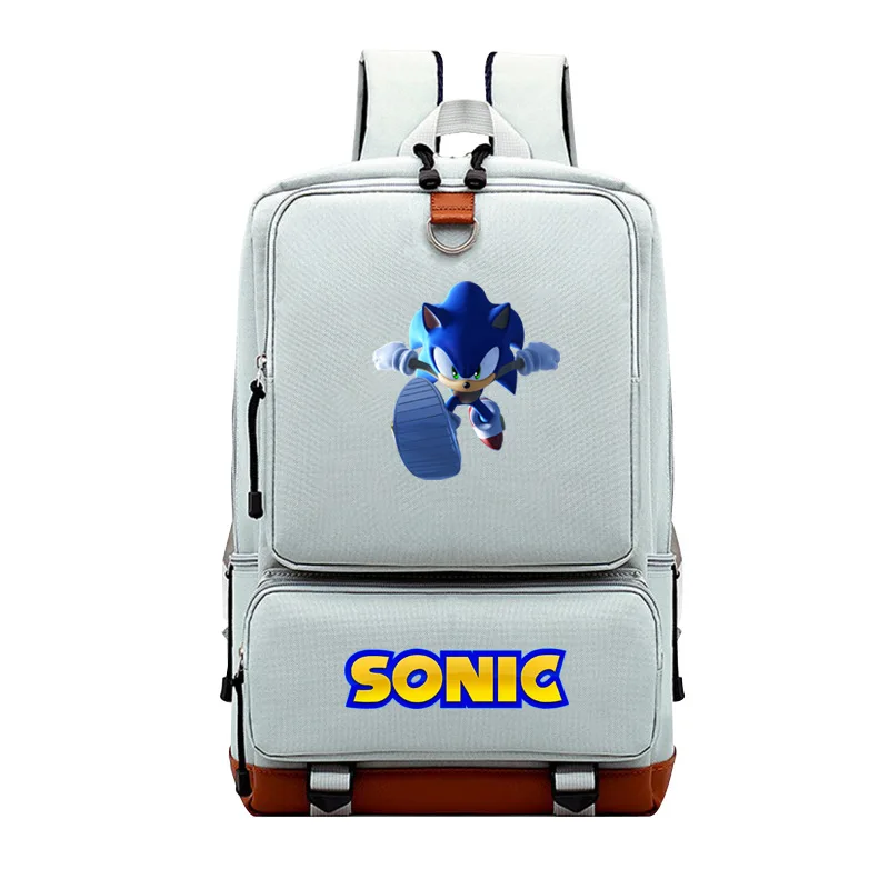 Милый мультипликационный рюкзак Super Sonic женский и мужской повседневный для