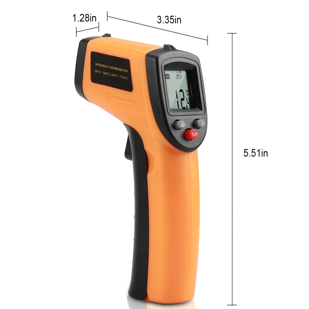 GM320 Non-Contact Laser LCD Display IR Infrared Digital C/F Selection Surface Temperature Thermometer For Industry Home Use | Инструменты