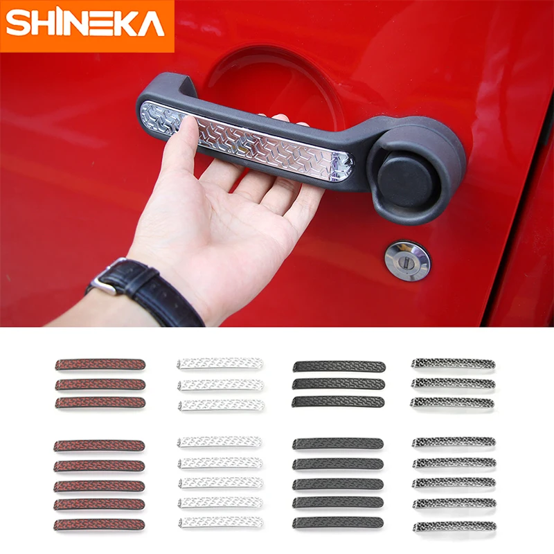 Наклейка SHINEKA на дверную ручку из АБС пластика подходит для Jeep Wrangler 2007 + Стайлинг