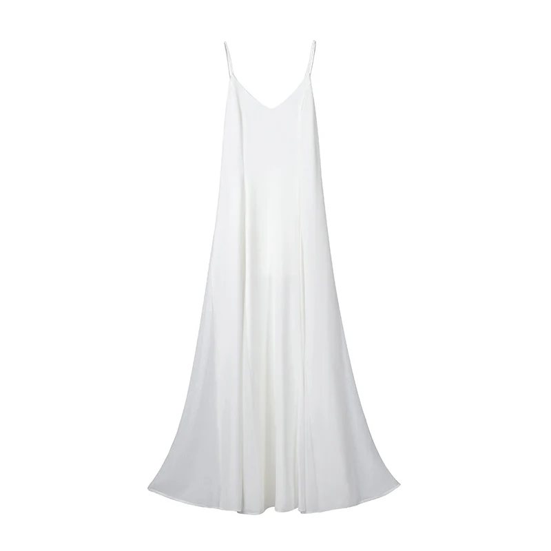 Женское платье без рукавов VERRAGEE винтажное Длинное Элегантное платье-комбинация