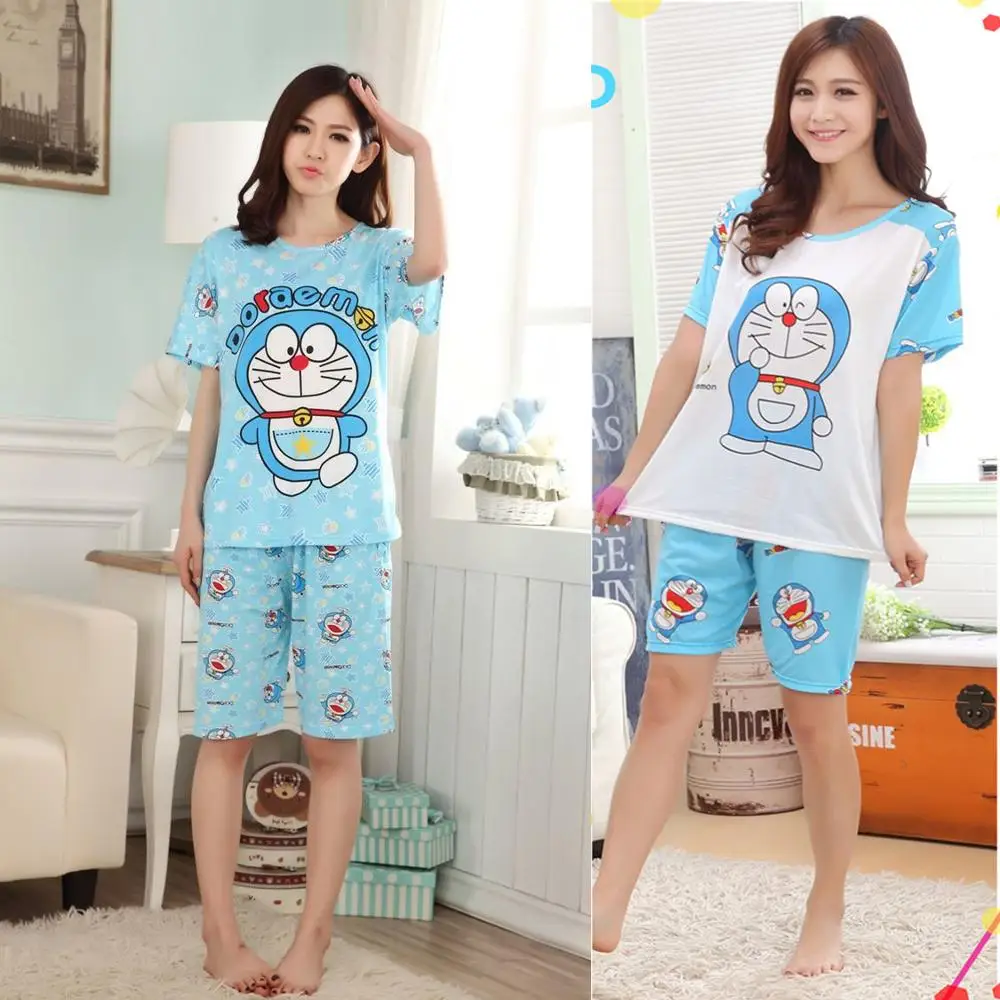 Крутые летние женские пижамные комплекты одежда для сна с коротким рукавом