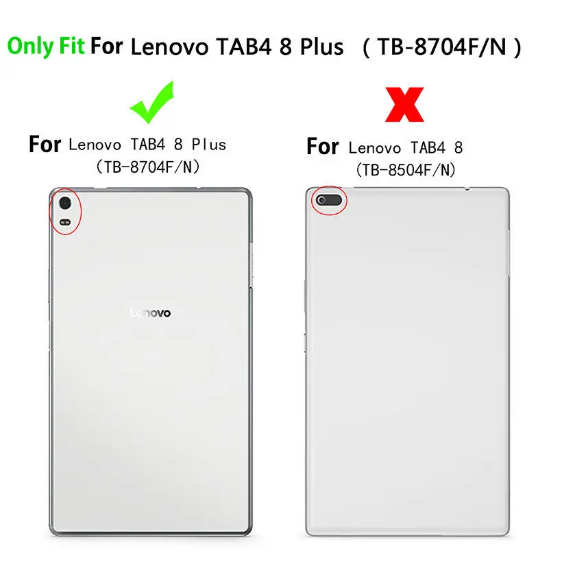 Чехол для Lenovo Tab 4 8 Plus Женский кожаный чехол планшета с подставкой и пленкой