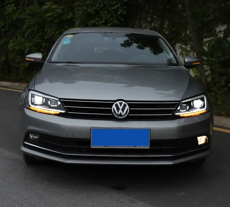 2 шт. светодиодный головной светильник s для Volkswagen jetta 11-18 Автомобильный светодиодный светильник s двойной ксеноновый Объектив Автомобильные аксессуары дневные ходовые огни противотуманный светильник