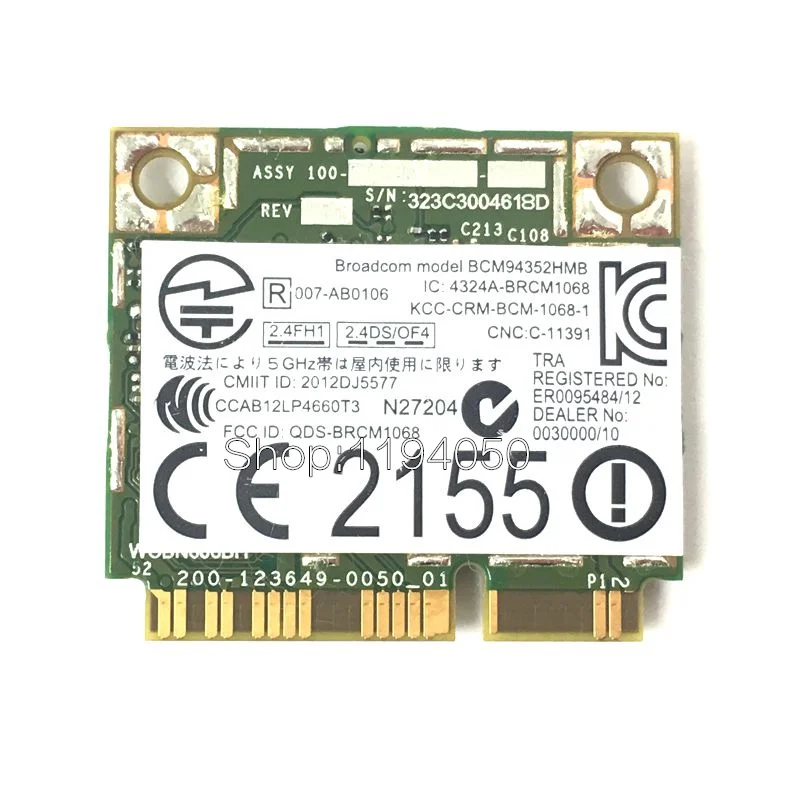 BCM94352hmb DW1550 802.11AC 867 Мбит/с 2 4 ГГц и 5 двухдиапазонный BT4.0 Wi Fi беспроводная LAN|wireless lan|dual