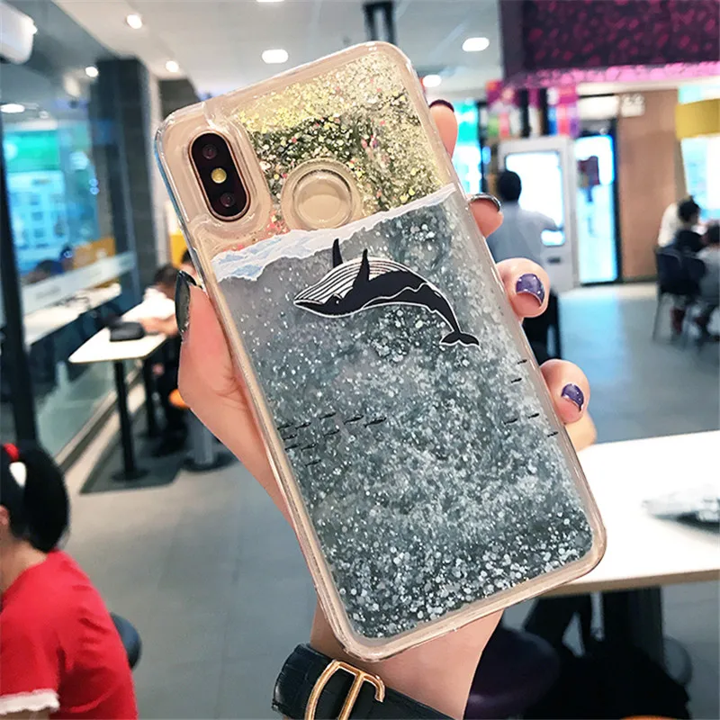 1 Мягкий чехол Dyna mi c жидким зыбучим песком для Xiao mi Pocophone F1 mi A1 A2 Lite 5X6X8 SE MAX 3 mi X 2 2S Red mi 6 Pro NOTE 5 Plus S2 - Цвет: 1