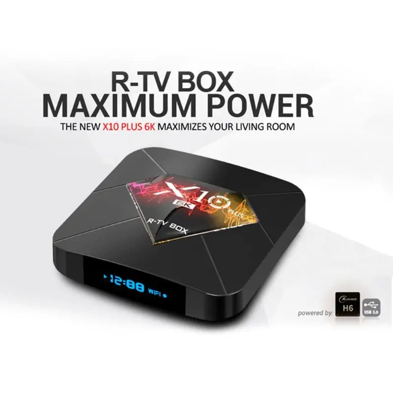 X10 Plus tv Box MJPEG и JPEG декодирование бесконечных пикселей Android 9,0 4+ 64G четырехъядерный WiFi 3D H.265 6K телеприставка