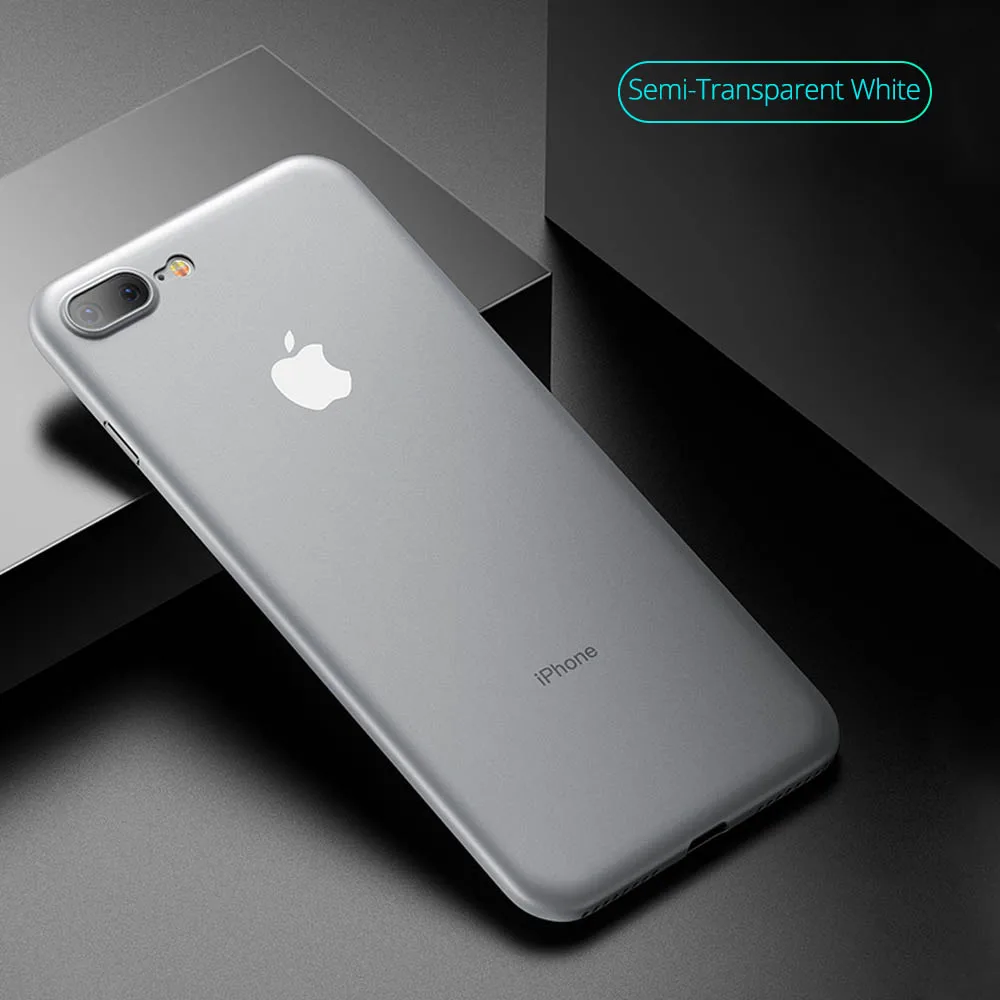 White Матовый чехол для телефона iPhone 7 8X6 6S Plus 5 5S SE полупрозрачный противоскользящий для iPhone X 7plus Ультратонкий чехол - Цвет: White