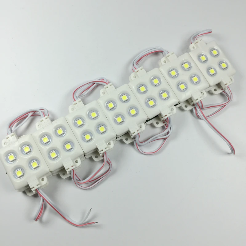 100 шт./лот литья под давлением светодиодный 5050 smd 4 LED 12 В 0 96 Вт водостойкий IP66 для