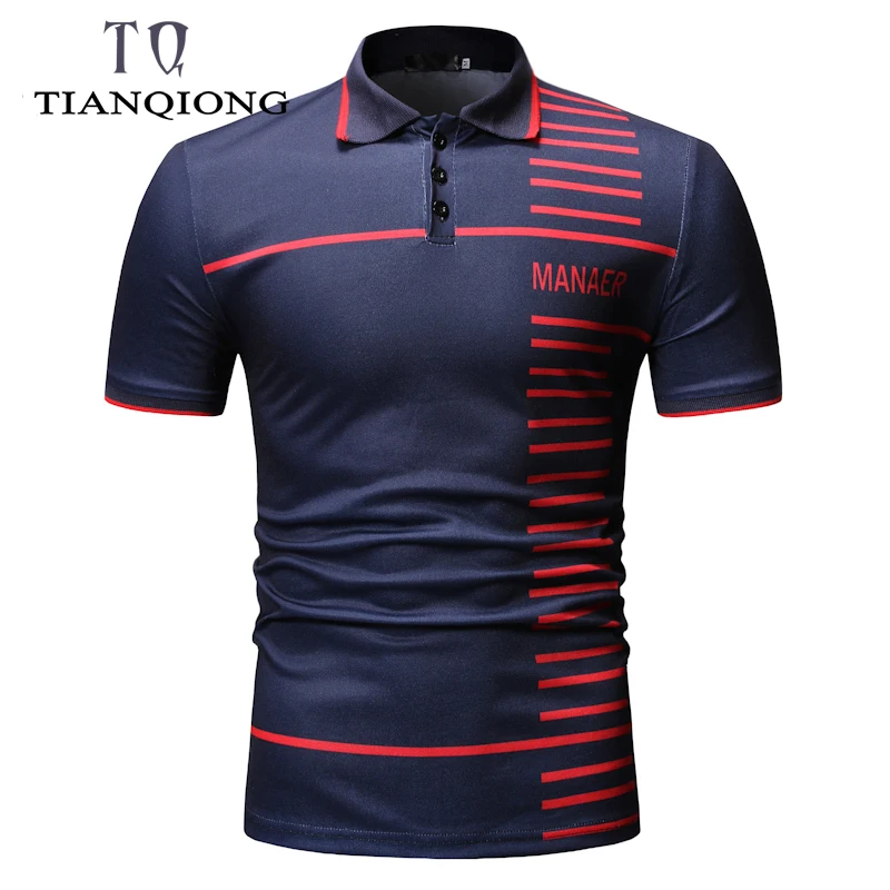 Рубашка поло мужская с коротким рукавом модная брендовая деловая Повседневная