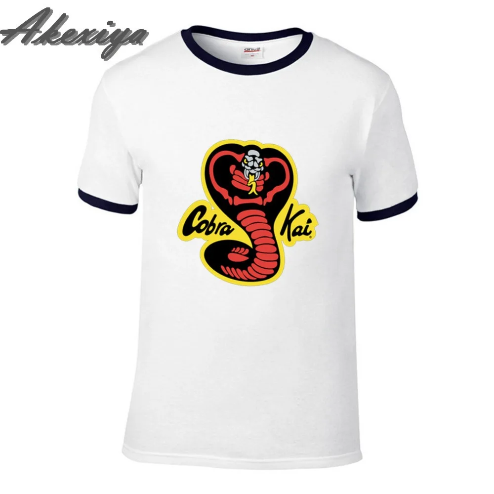 

Cobra Kai T shirts King Of Snake Streetwear Animal Print Summer 2019 Men Tops fashion 2018 oversized t shirt Cotton Casual Tees