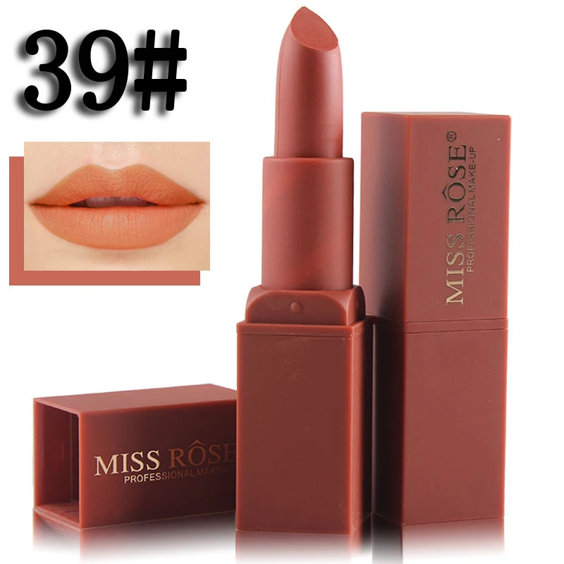 Miss Rose, брендовая, телесная, матовая помада Batom, 12 цветов, mate Batom, косметика, стойкий, телесный блеск для губ, профессиональный макияж