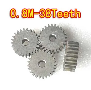 

4Pieces/Lot 0.8M-38Teeth Cylindrical Metal Gear Steel Rack Pinion Transmission Parts Cars DIY-hole D:5MM