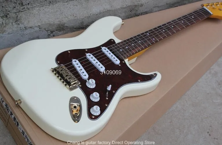 Фабричный магазин новый гриф из палисандра 6 струн тремоло белая электрогитара