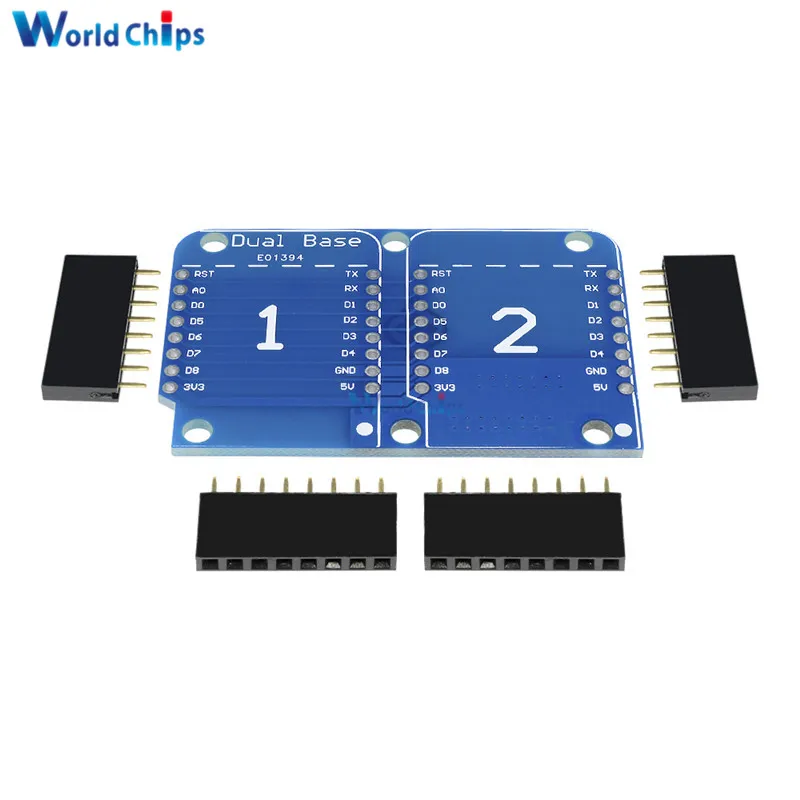 Для Wemos D1 Мини двойная розетка двойное основание щит NodeMCU ESP8266 разработка Базовая