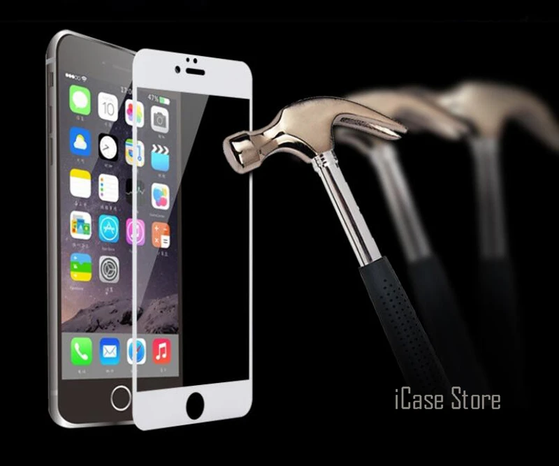 Полное покрытие протектор экрана закаленное стекло для iPhone 6 6s Plus 7 Закаленное